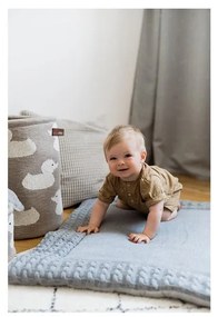 Tappeto da gioco in cotone grigio, 70 x 90 cm - Kindsgut