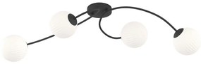 Lampadario a plafone VIBRA 4xE14/10W/230V nero/bianco
