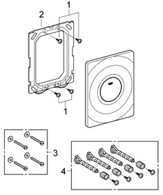 GROHE 37063SH0 - Placca di comando SURF 156 × 197 mm bianca