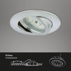 Briloner 7296-039 - Set da 3 plafoniere da incasso LED per bagno 1xLED/6,5W/230V IP23