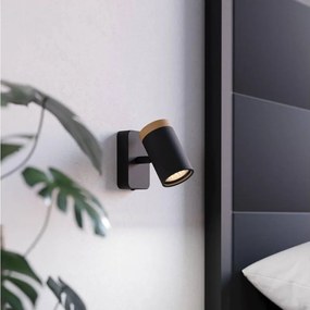 Eglo 300001 - Faretto da parete per bagno CONSUMA 1xGU10/3W/230V IP44 nero/beige