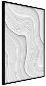 Poster  Snow Contour Lines  Cornice Quadri Cornice nera, Larghezza x Altezza Home decor 20x30