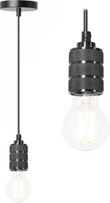Lampada Da Soffitto Pensile Montatura Nero Chrome APP342-1CP