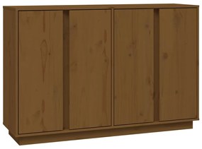 Credenza miele 120x35x80 cm in legno massello di pino