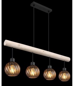 Globo 15534-4H - Lampadario a sospensione con filo PAULO 4xE27/15W/230V