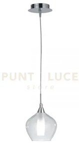 Lampadario a sospensione skyline doppio vetro trasparente e bianco ...