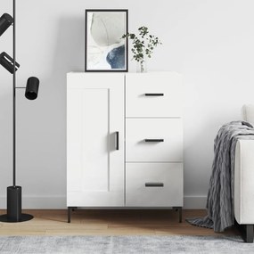 Credenza Bianca 69,5x34x90 Cm İn Legno Multistrato /
