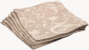 Set di 6 tovaglioli in lino con bordino jacquard Minija