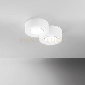 Plafoniera athen tonda bianca 2xgx53 26x20 h.6,3cm i-athen-r2