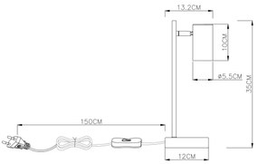 Globo 57910TB - Lampada da tavolo ROBBY 1xGU10/5W/230V