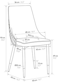 ARLETTE - sedia di design moderno in velluto