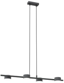 Lampadario a sospensione SORA 4 Nero 4xGX53 da interno