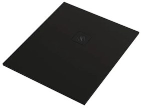 Piatto doccia SENSEA in composito minerale di resina gelificata Remix V3 nero L 80 x L 100 x H 2.4 cm opaco