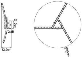 Globo 67169-18 - Lampadario LED a plafone JULES LED/18W/230V 2700/4000/6000K