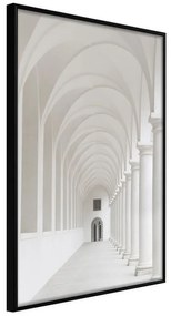 Poster  White Colonnade  Cornice Quadri Cornice nera, Larghezza x Altezza Home decor 40x60