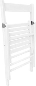 Sedia pieghevole in legno colorata BIANCO 1 PEZZO