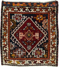 Shiraz Tappeto persiano 60x60 Rosso (Iran) Annodato A Mano