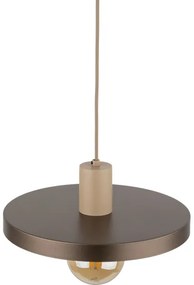 Lampadario a sospensione con filo SILA 1xE27/15W/230V diametro 30 cm marrone/beige