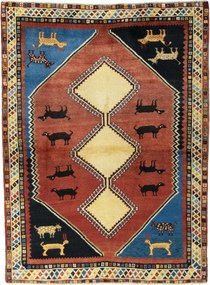 Shiraz Tappeto 200x150 Rosso (Iran) Annodato A Mano