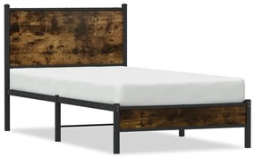 Giroletto Senza Materaso İn Metallo Rovere Fumo 90x190 Cm /