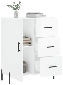 Credenza 69,5x34x90 cm in Legno Multistrato Bianco Lucido