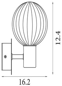 Searchlight 30506GO - Applique da parete LUMINSPHERE 1xG9/7W/230V in ottone