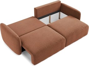 Divano color mattone allungabile/con contenitore 238 cm Kalena – Makamii