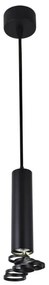 Lampadario a sospensione con filo TUBA 1xGU10/50W/230V nero