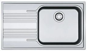 Lavello integrato 1 vasca in inox argento FRANKE Smart LB L 50 x L 86 cm, sgocciolatoio a sinistra