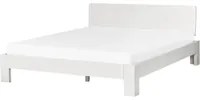 Letto in legno di pino bianco 160 x 200 cm Testiera a doghe minimalista