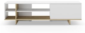 Tavolo TV bianco in rovere 160x44 cm Cequoia - Marckeric