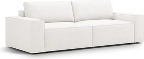 Divano letto bianco in tessuto bouclé 247 cm Jodie - Micadoni Home