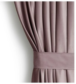 Tenda parzialmente oscurante marrone chiaro in velluto 140x245 cm Pleat – Restilo