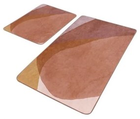 Set di tappetini per il bagno marroni in velluto 2 pz 60x100 cm – Mila Home