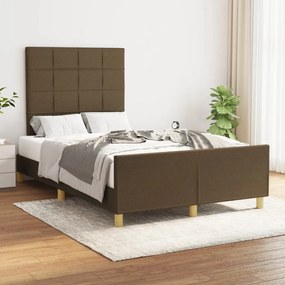 Giroletto Senza Materasso Marrone Scuro 80x200 Cm İn Tessuto /