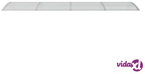 vidaXL Tettoia per Porta Grigio e Trasparente 350x75 cm Policarbonato