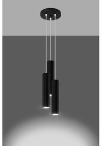 Sollux SL.1079 - Lampadario a sospensione con filo LAGOS 3xGU10/10W/230V nero