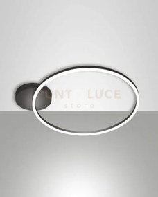 Giotto plafoniera nera d.60cm a led 3000k - 36w - 3780 lm dimmerabile