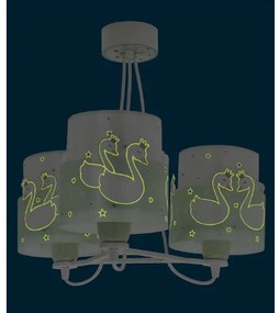 Dalber 61717H - Lampadario per bambini SWEET LOVE 3xE27/60W/230V verde