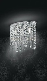 Plafoniera breeze cromo  e cristalli k9 3 luci attacco e14 40x15,5x...