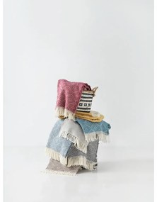 Plaid rosa scuro con contenuto di cotone , 140 x 180 cm Aisha - Euromant