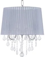 Lampada a Sospensione Lampadario in Cristallo Glam argento Grey Shade a 3 Luci