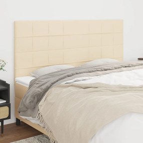 Testiera 4 Pz Crema 80x5x78/88 Cm İn Tessuto /