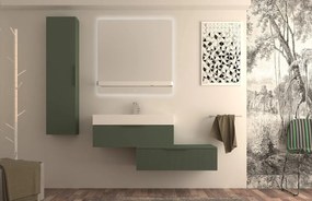 Armadietto bagno a terra Modula BADEN HAUS 1 cassetto P 45 x L 90 x H 27 cm verde opaco