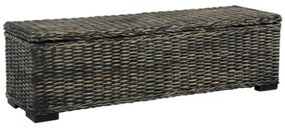 Scatola Portaoggetti 120 cm Nera Rattan Kubu e Massello Mango