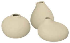 Vasi in porcellana beige in set di 3 pezzi Nona - Blomus