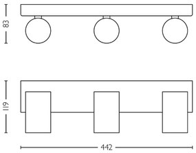 Philips - Luce Spot da bagno IDRIS 3xGU10/5W/230V IP44 bianco