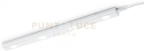 Applique a parete reglette led bianco 4 punti luce  aragon 273170401