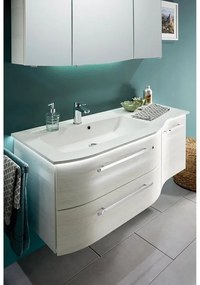 Lavabo a incasso rettangolare L 120.7 x H 2.5 x P 46 cm in resina bianco lucido