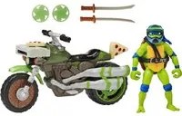 Tartarughe Ninja Mutant Mayhem Veicolo e Leonardo 11.5 cm Articolato Idea Regalo